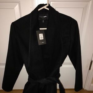 Black jacket with belt